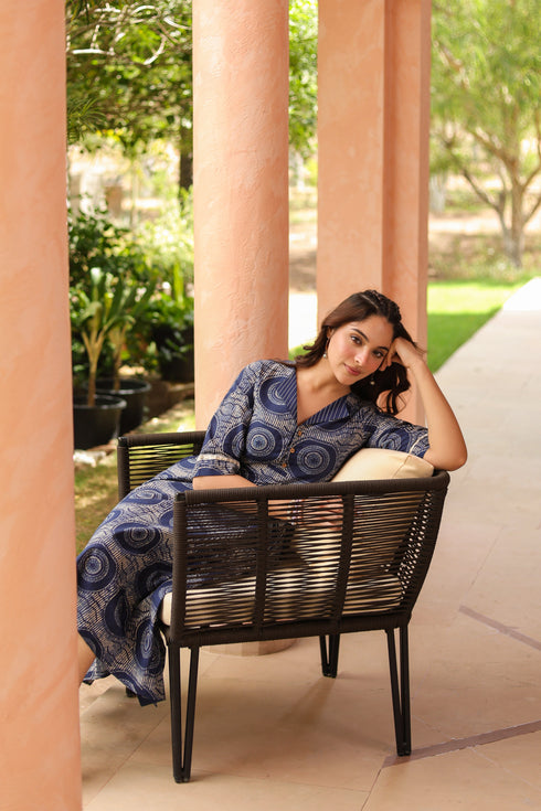 Women Fit & Flare Midi Ethnic Dress